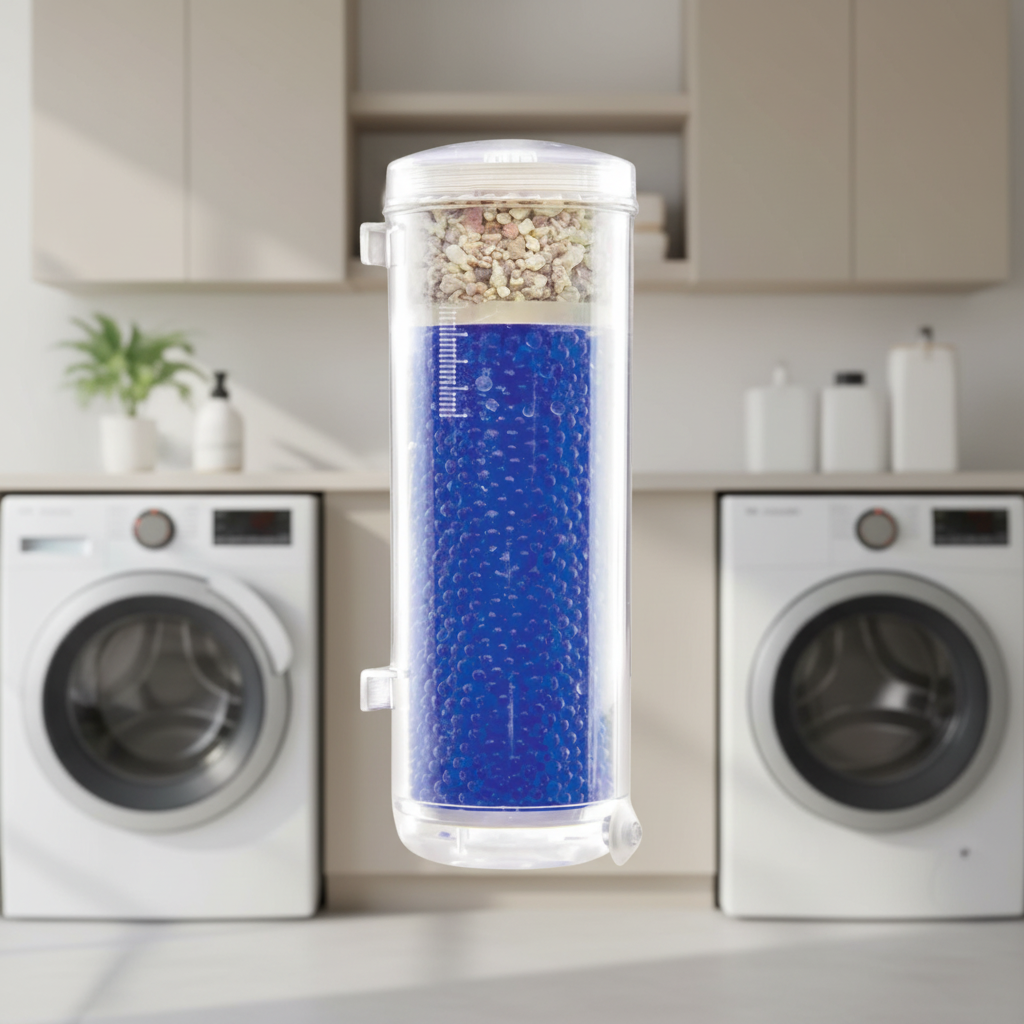 pureWash desiccant cartridge floating laundry room