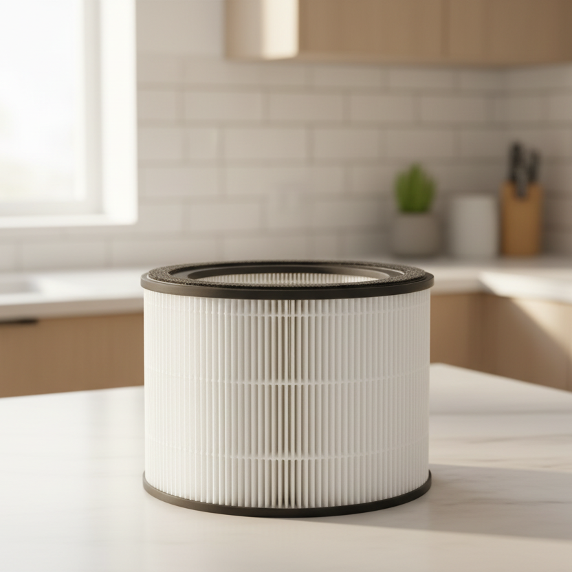 Active HEPA+ Room Filter on kitchen counter