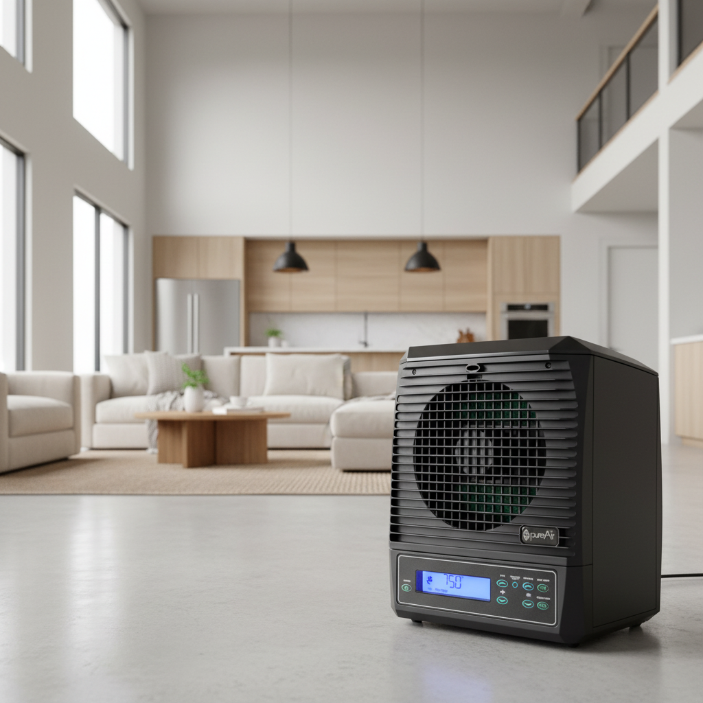pureAir 3000 unit low angle living room