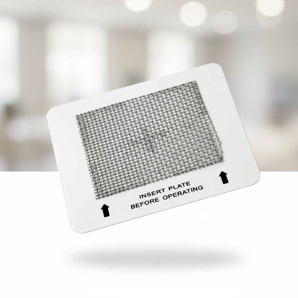 greentech pureair 3000 ceramic Purification plate floating with blurred white background 