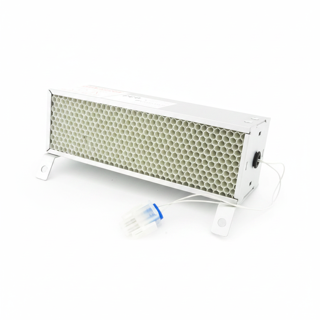 A rectangular white metal PCO ARC Cell cartridge with a honeycomb patterned front face, shown on a white background with a small clear connector and white cable in front.