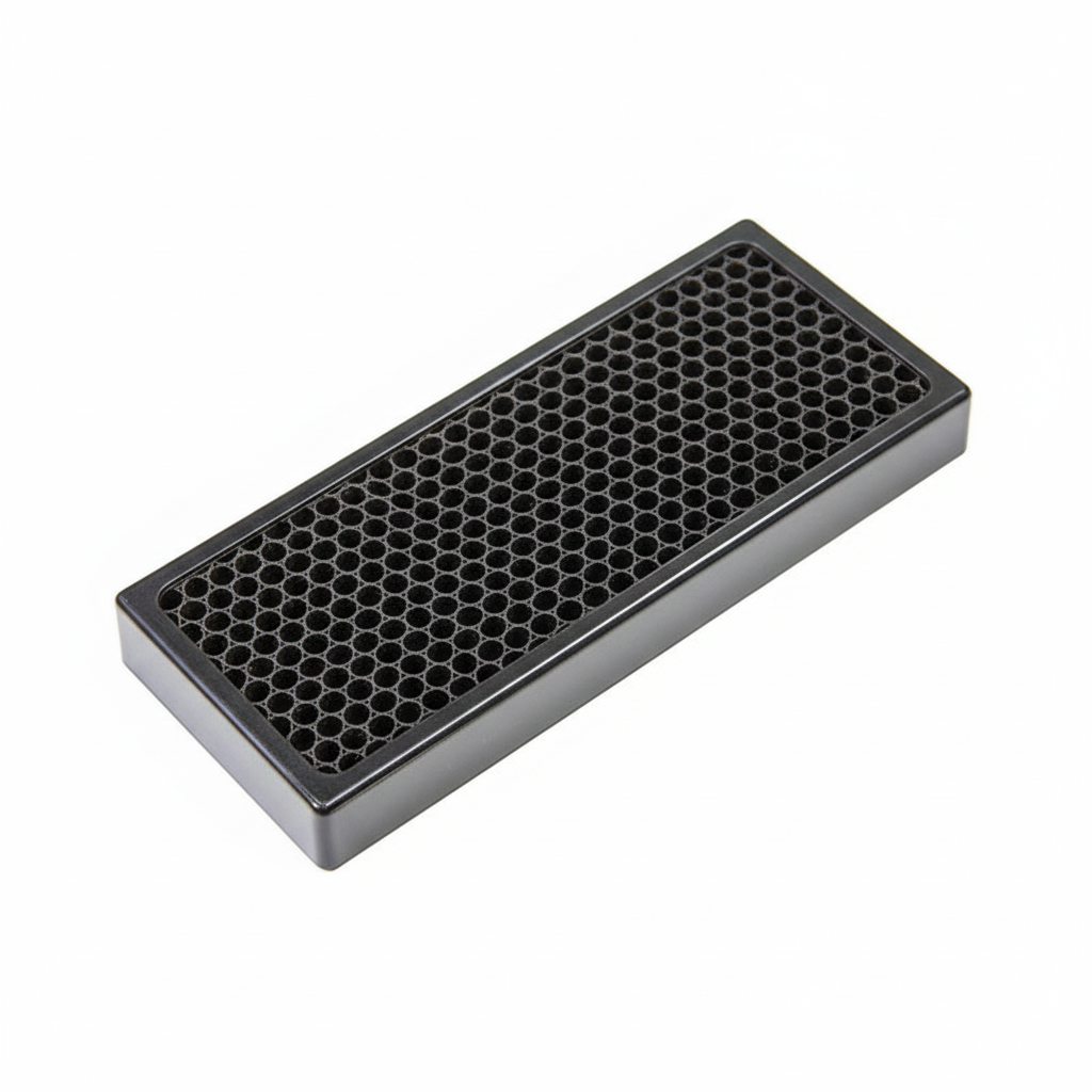 A rectangular black honeycomb filter for the pureair 1500, shown at an angle on a plain white background.