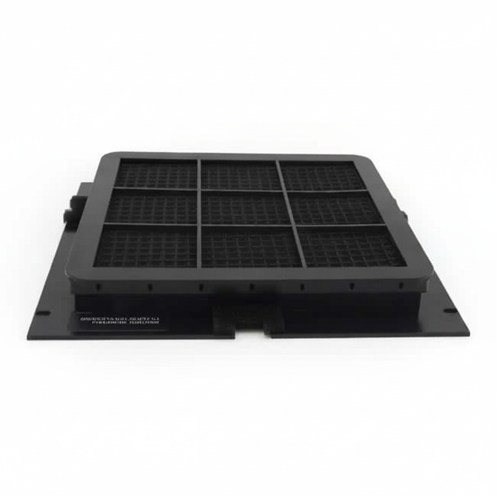 black rear filter for pureair3000 air purifier with a white background